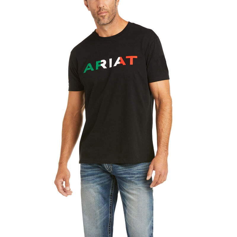 Ariat Viva Mexico - Miesten Mustat T-Paidat ( OZEFAQ-146 )